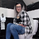 A plump, Eastern-European girl wearing glasses sits on a toilet, takes a long piss, and immediately shits with a cluster of soft-sounding, sloppy plops at the same time. She tries to push more out with an extra plop. Presented in 720P HD. Over 6 minutes.
